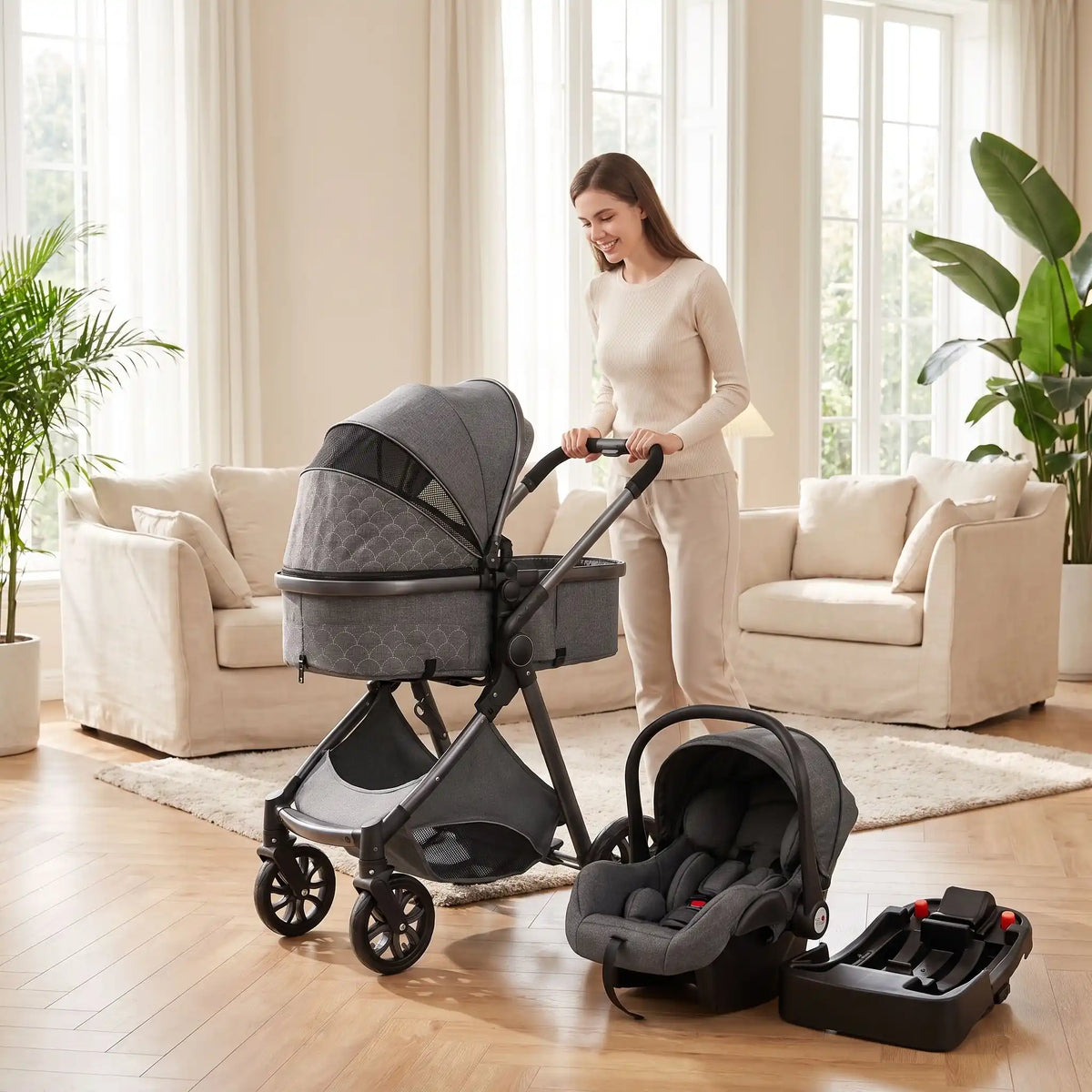 maman salon poussette 4 en 1 isofix