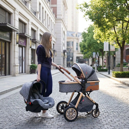 maman ville avec bebe poussette 4 en 1 isofix