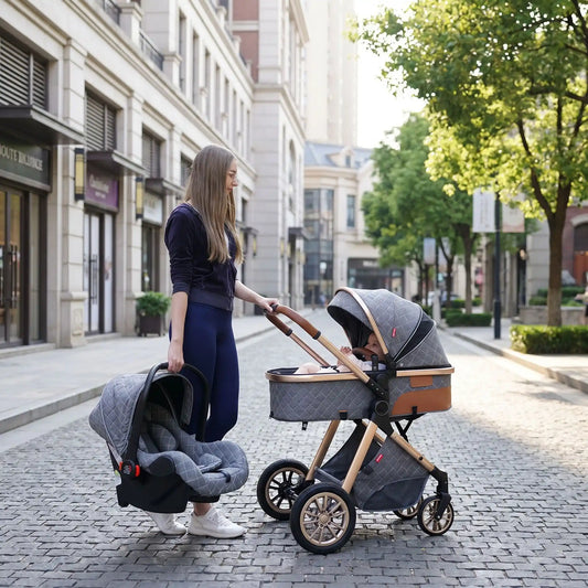 maman ville avec bebe poussette 4 en 1 isofix