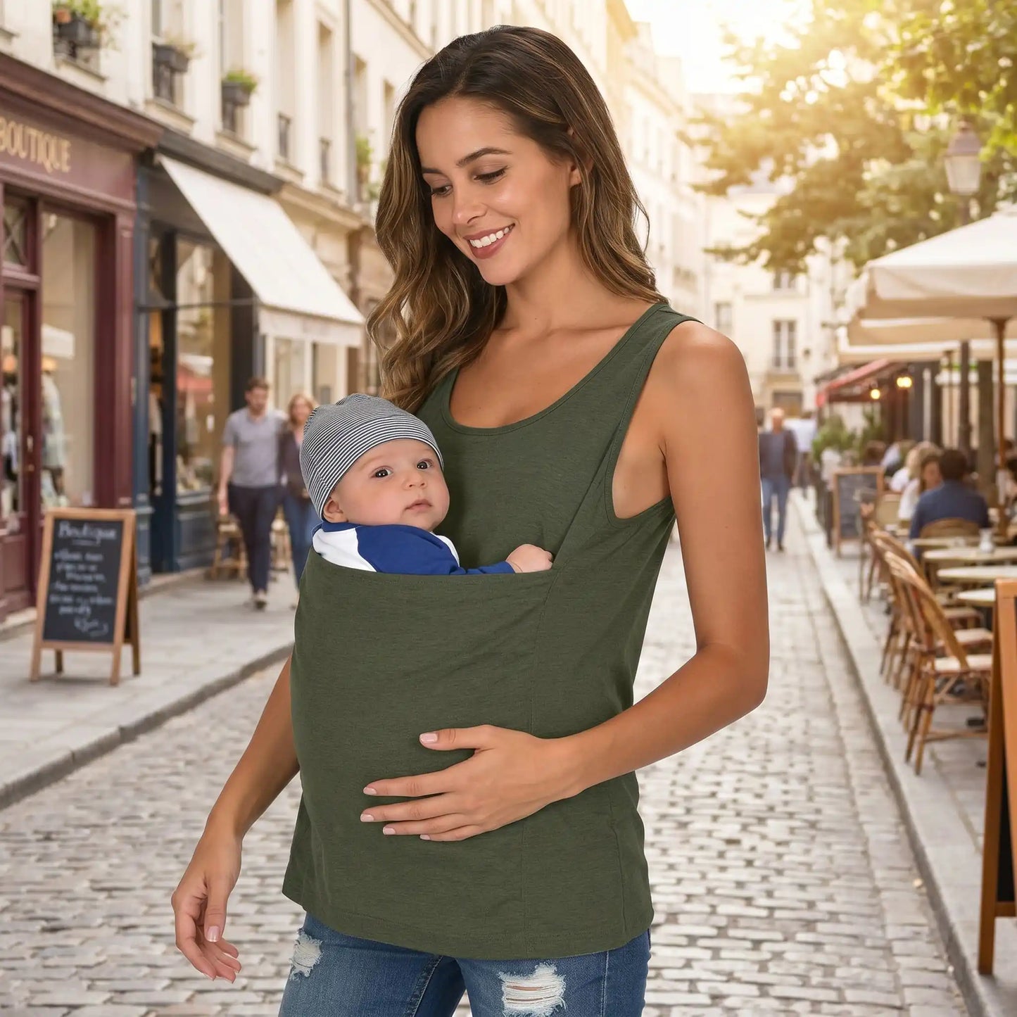 maman ville bebe t shirt porte bebe