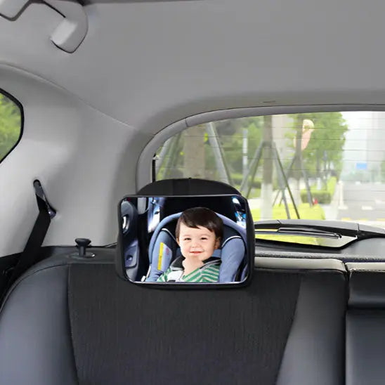 miroir voiture bebe noir avec bebe dans voiture