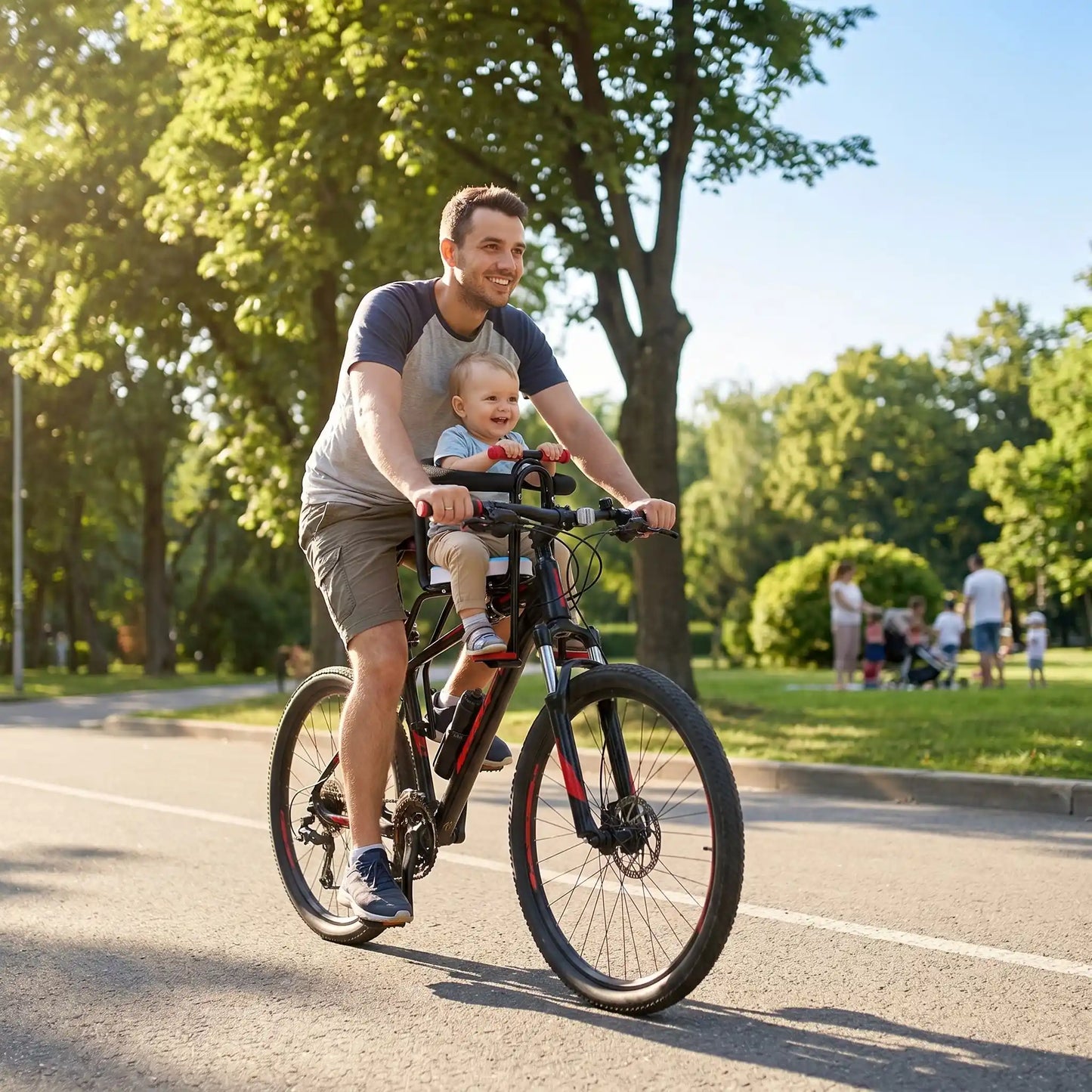 papa bebe porte bebe avant velo