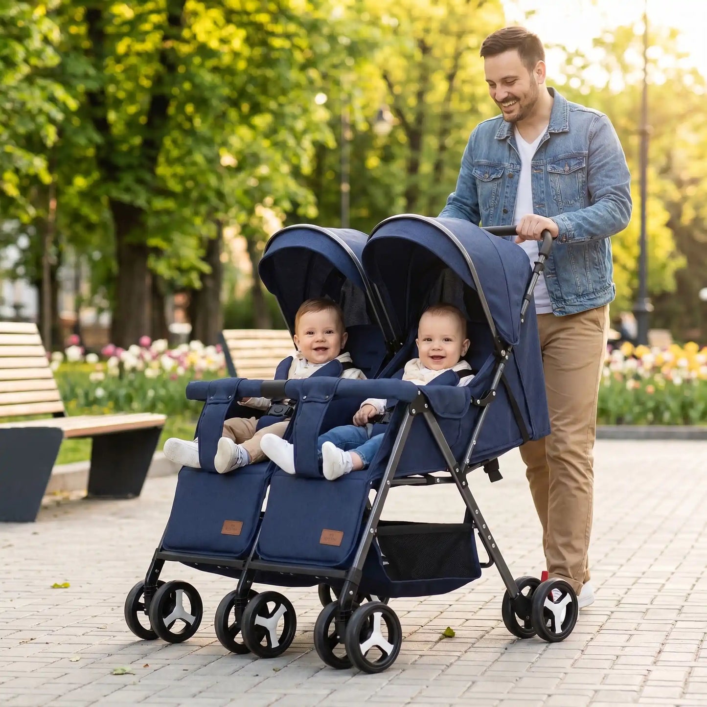 Poussette double | Compacte Jumeaux