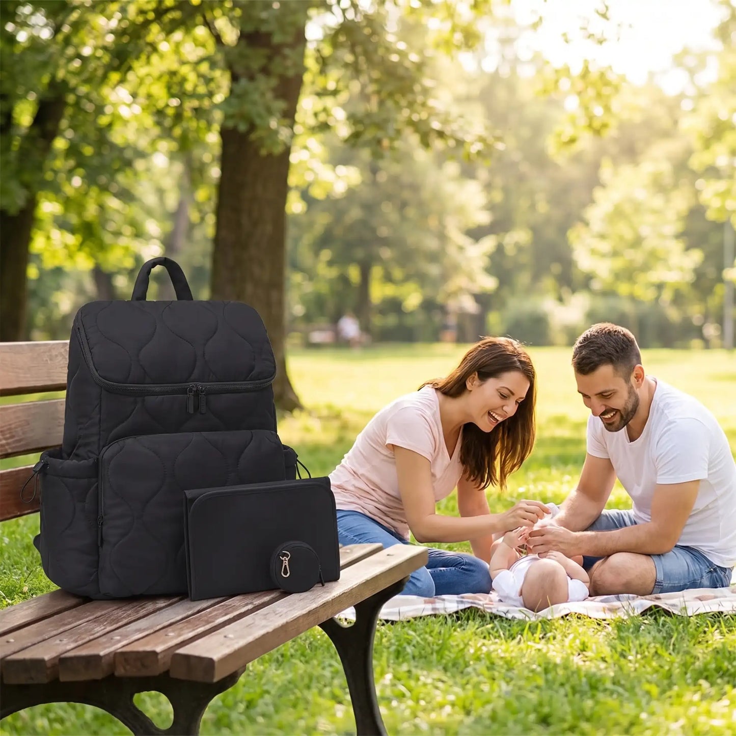 parents bebe parc sac a langer avec tapis de change