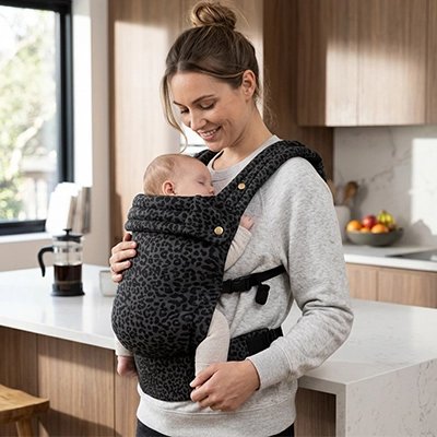Porte bebe leopard confortable