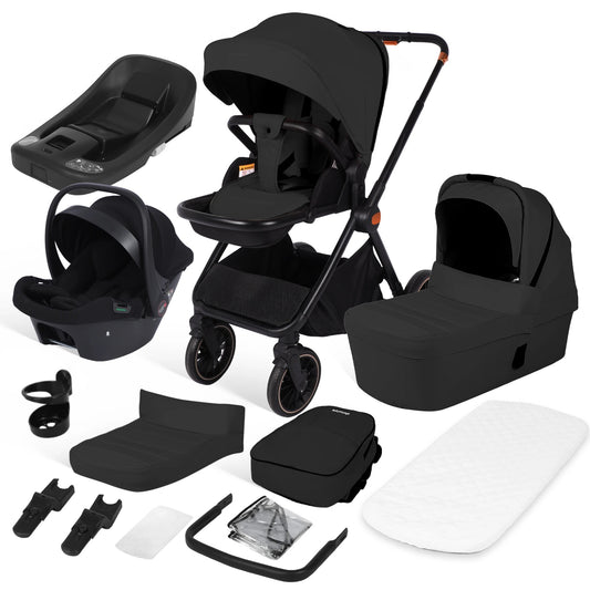 poussette 4 en 1 isofix noir solide
