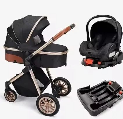 poussette 4 en 1 isofix noir