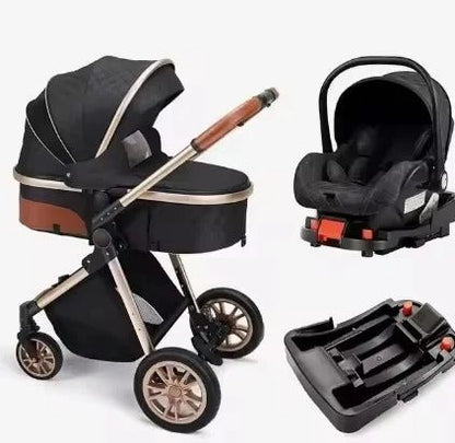 poussette 4 en 1 isofix noir