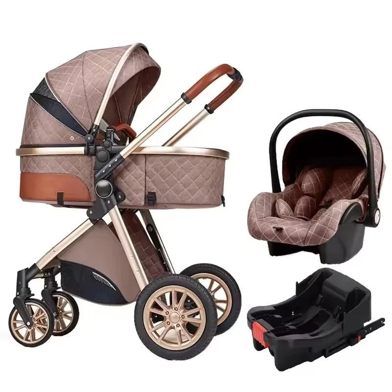 poussette 4 en 1 isofix rose