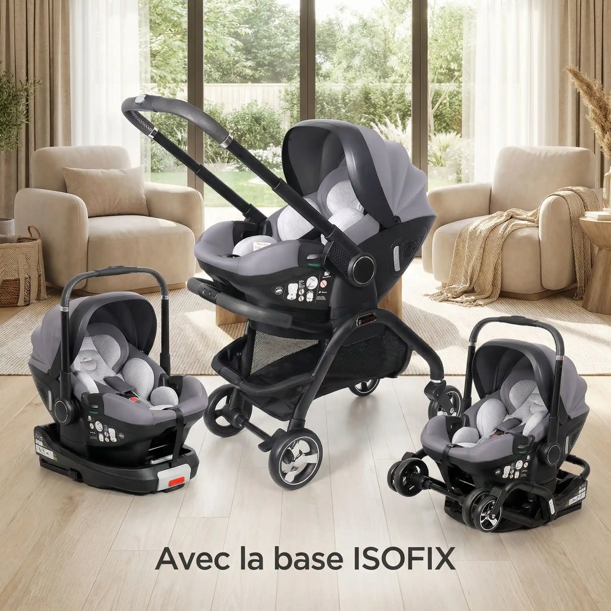 poussette 4 en 1 isofix