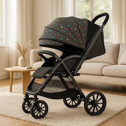 poussette bebe au salon