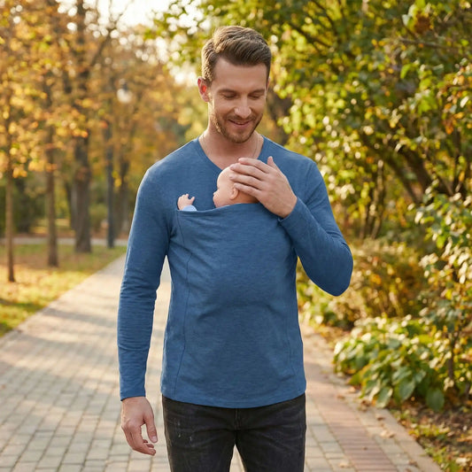 tee shirt de portage bleu