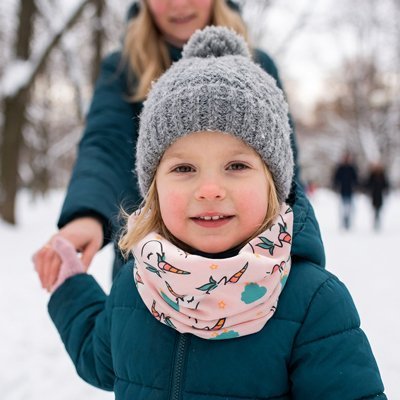 Tour de cou enfant fille rose
